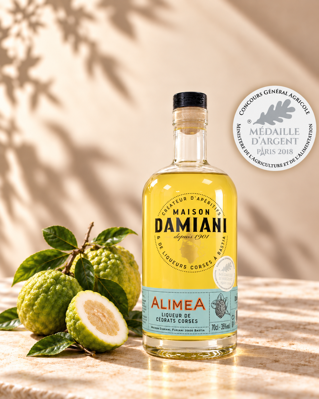 6 bouteilles de Liqueur au Cédrat Corse Alimea® Damiani de 50cl chacune (Pré-commande PRO)