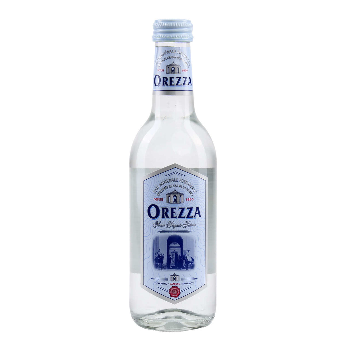 1 Pack de 24 bouteilles en verre Eau pétillante Orezza – 33 cl (pré-commande PRO)